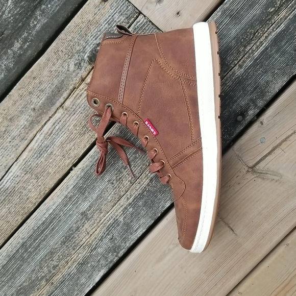 Levi's Mens Stanton Waxed High-top Shoe Size 8 - Picture 6 of 6